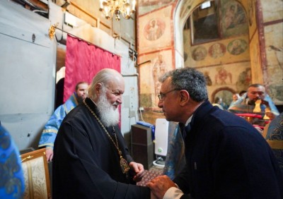 Руководитель компании «Союз Маринс Групп» удостоен чести поздравить Святейшего Патриарха Кирилла