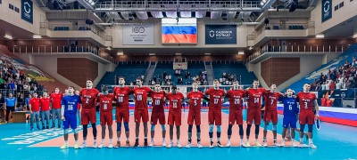 Игроки «Динамо» (Москва) в составе сборной России по волейболу одержали победу над Беларусью